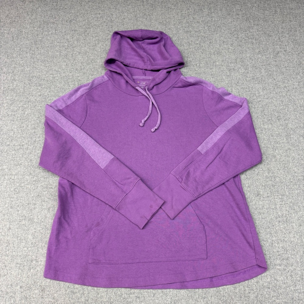 Tek Gear DryTek Hoodie XL Purple Womens Activewear Long Sleeve Kangaroo Pocket